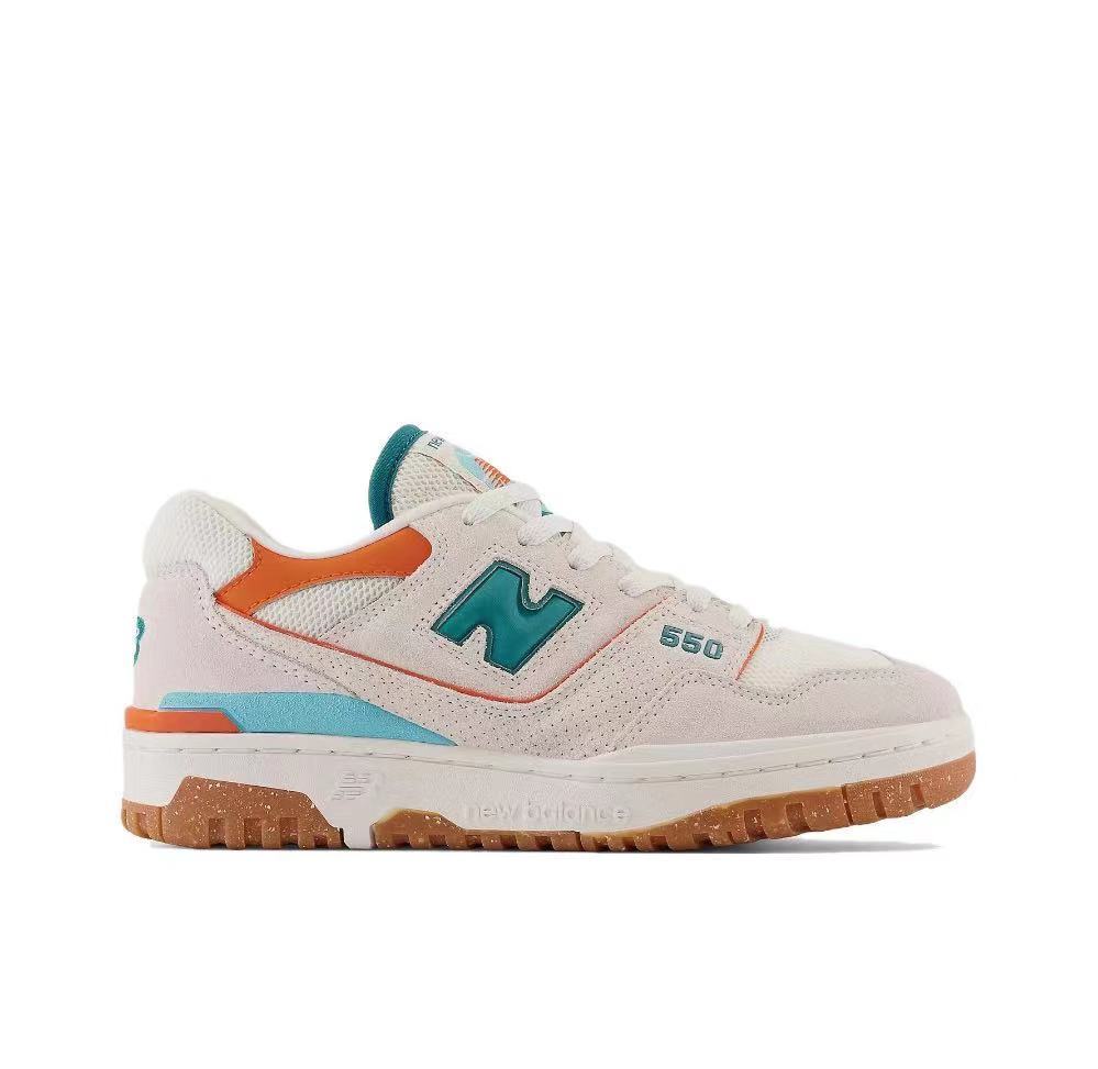 New Balance 550 Sneakers Cream Teal Orange BB550DA
