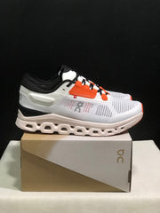 On Cloudstratus 3 Running Shoes in White and Orange