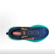 HOKA Bondi 8 Running Shoes in Navy and Teal