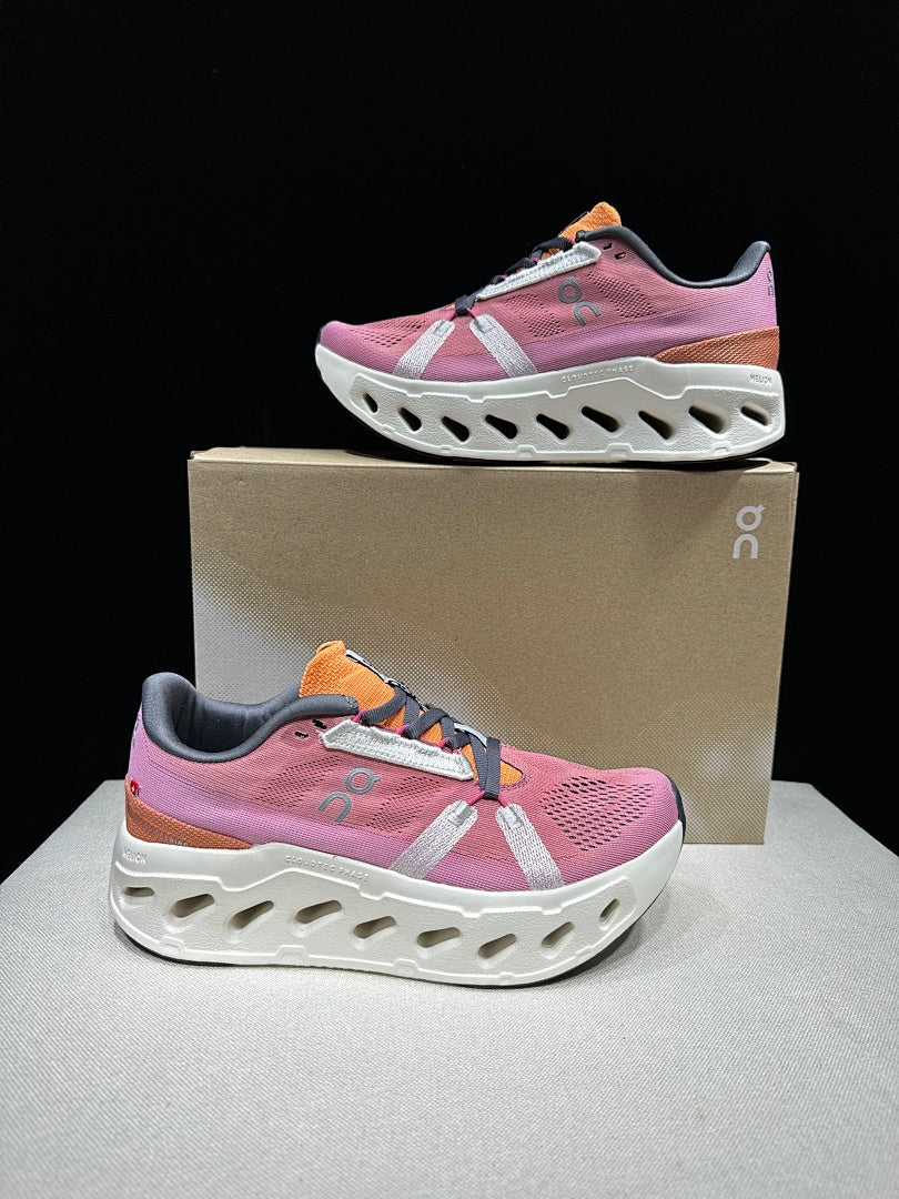 On CloudEclipse Running Shoes in Pink and White
