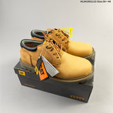 CAT Low-Top Lace-Up Work Boots in Honey Yellow