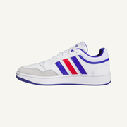 Adidas Men's White/Blue/Scarlet Hoops 3.0 Low Sneakers, IH0335 (No Box)