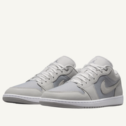 Jordan Men's Grey/Off White Air Jordan 1 Low SE Sneakers, IO2049 100