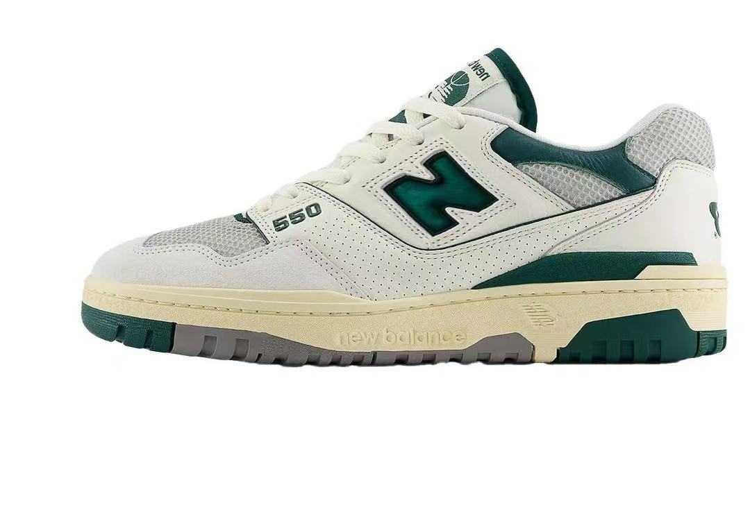 New Balance 550CPE Sneakers in Cream and Green