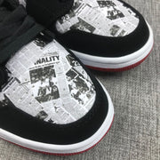 Air Jordan 1 Mid Black Red Sneakers 852542-061
