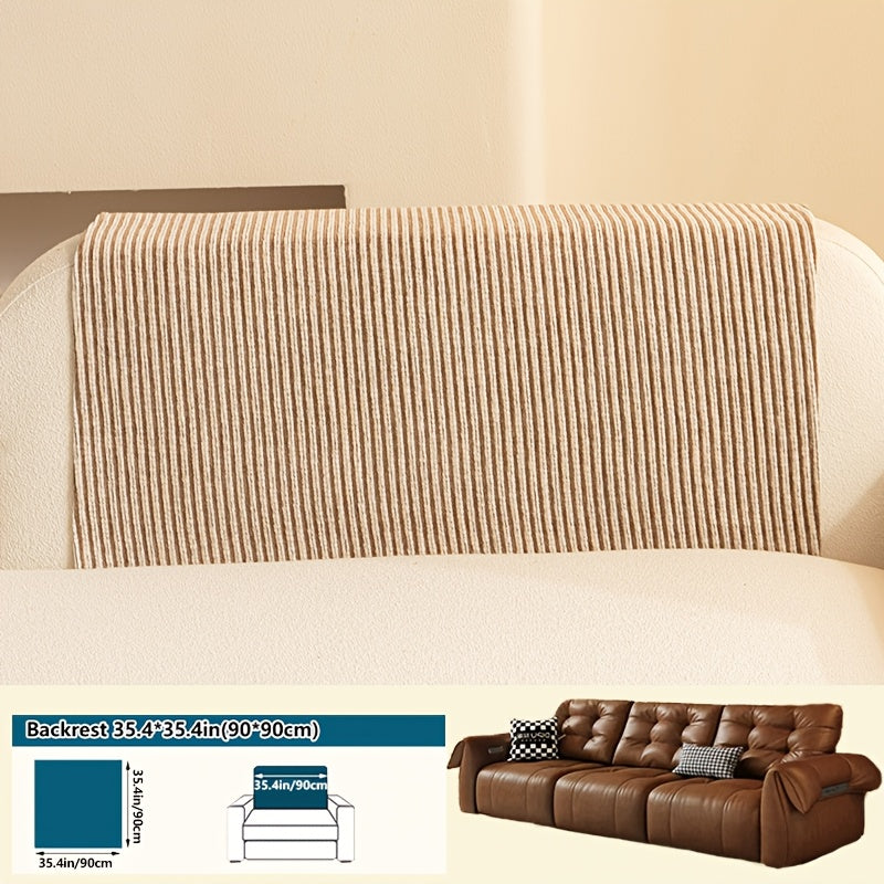1pc Modern Striped Sofa Cushion, Non-Slip and Pet-Friendly Sofa Cushion, Suitable for 1-4 Seats, Soft and Comfortable Living Room Decor, Machine Washable Polyester, Gray, Beige, and Coffee Brown Stylish Abstract Design, Pet-Friendly Non-Slip Cover