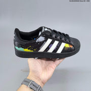 Adidas Originals Superstar Low-Top Sneakers, Black Graphic