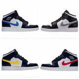 Jordan Air Jordan 1 Mid Four-Color Swoosh Sneakers