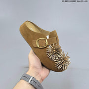 GG-CC Firework Embellished Brown Mule Clogs