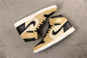 Air Jordan 1 High Premium Black Fossil Pale Ivory Sneakers