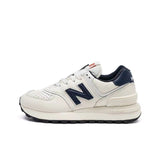 New Balance U574LGTO Sneakers in White and Navy