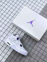 Jordan Air Jordan 4 Court Purple White and Purple Sneakers