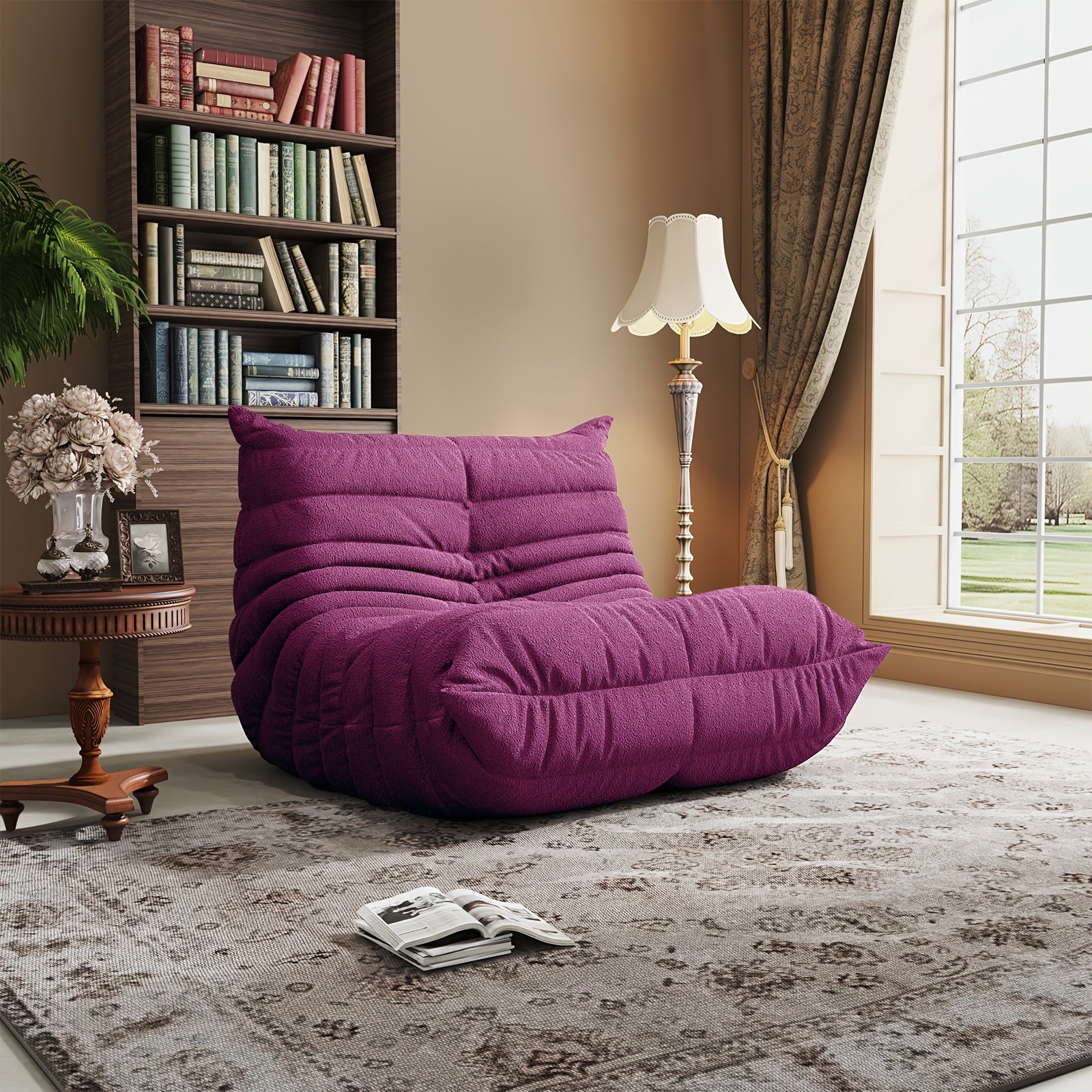 for CATERPILLAR Sofa, Modern Minimalist Style, Comfortable Lazy Sofa, Armless Cushion Floor Chair, Teddy Sofa Bed, Suitable for Various Room Types, Game Sofa, Balcony Tatami, Single - Double - Triple Sofa Bed, A Gift for Friends On Festivals.