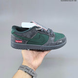Nike Dunk SB Low Supreme Green Grey Sneakers