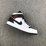Jordan 1 Mid Reverse Black Toe Black and White Sneakers BQ6472-101