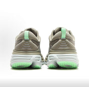 HOKA Bondi 8 Sneakers in Green and Silver
