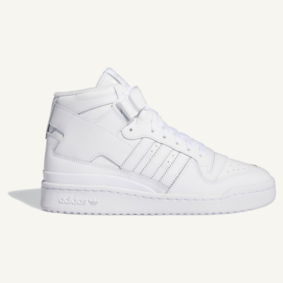 Adidas Originals Men's White Forum Mid Sneakers, IG3754 (No Box)
