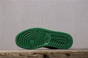 Air Jordan 1 Low Black Green White Sneakers 553558-113
