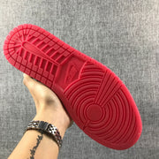 Air Jordan 1 Mid Black Red White High-Top Sneakers