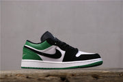 Jordan 1 Low Black Green Sneakers 553558-113