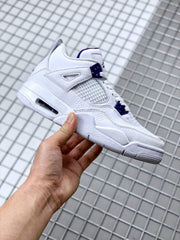 Jordan Air Jordan 4 Court Purple White and Purple Sneakers