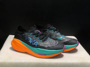 HOKA Mach X 2 Running Shoes, Black and Turquoise
