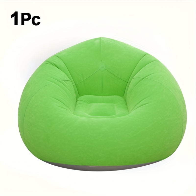 Inflatable Lazy Sofa Chair: Ergonomic Design Fits the Body Shape, PVC Bean Bag Material Is Foldable and Portable, Suitable for Both Indoor and Outdoor Use in Living Rooms, Balconies and Camping Scenarios