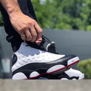 Air Jordan 13 He Got Game Sneakers Black White Red