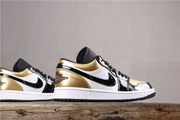 Jordan 1 Low Black Metallic Gold Sneakers CQ9447-700