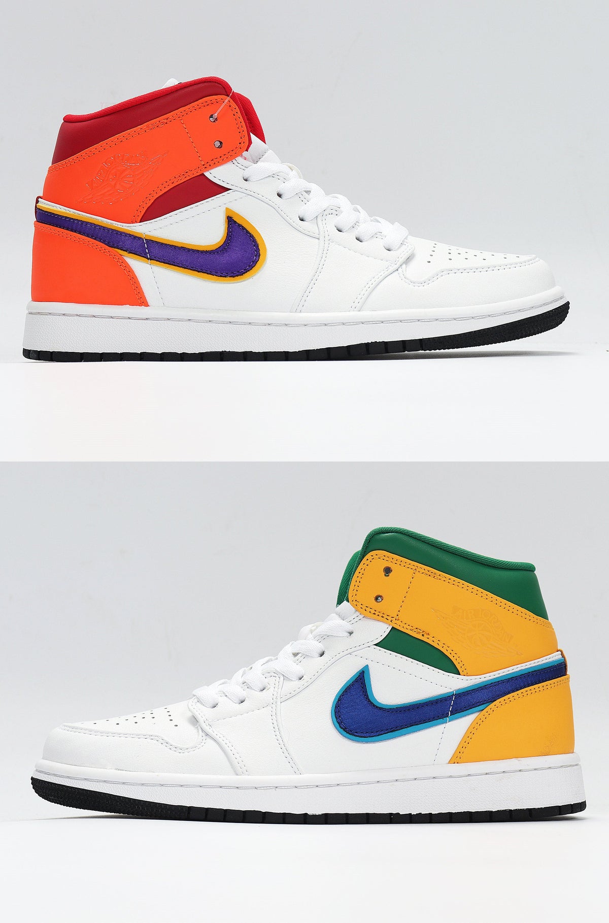 Jordan 1 Retro High OG Rainbow Sneakers, Style 554725-128