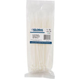 Global Industrial 8" Cable Zip Ties, Natural with UV, 75 Lb., 100 Pack (WB501746)