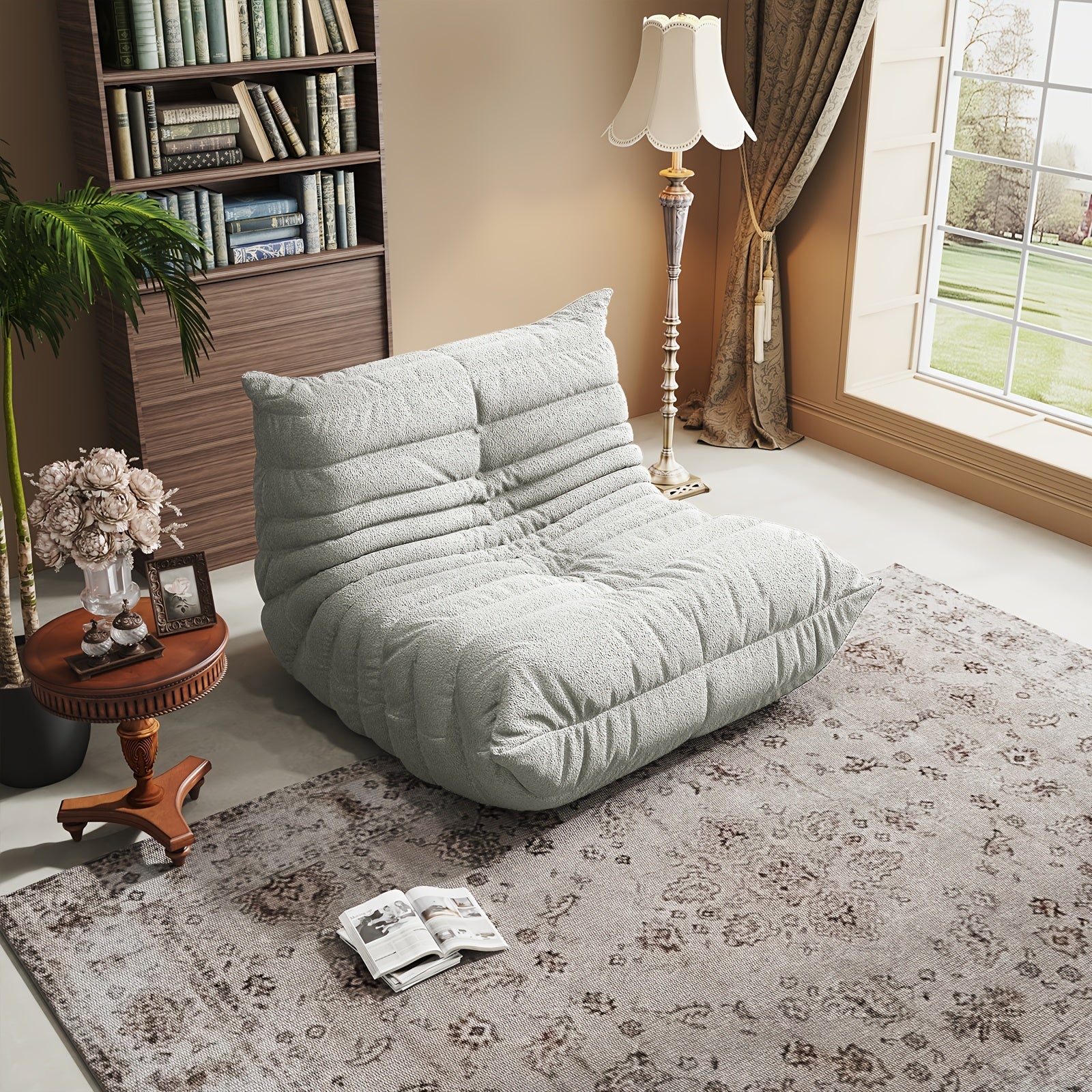 for CATERPILLAR Sofa, Modern Minimalist Style, Comfortable Lazy Sofa, Armless Cushion Floor Chair, Teddy Sofa Bed, Suitable for Various Room Types, Game Sofa, Balcony Tatami, Single - Double - Triple Sofa Bed, A Gift for Friends On Festivals.