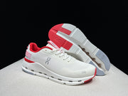 On Cloudnova Form 2 White and Red Sneakers
