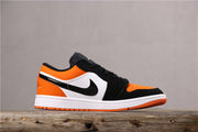 Jordan Air Jordan 1 Low Black White Orange Sneakers 553558-128