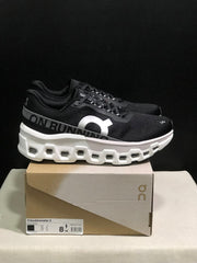 On Cloudmonster 2 Black White Running Shoes