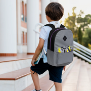 17" Padded Back Kids Wholesale Backpacks with a Diamond Patch in 8 Colors  - Bulk Case of 24