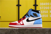 Air Jordan 1 Fearless High-Top Sneakers in Red, White and Blue