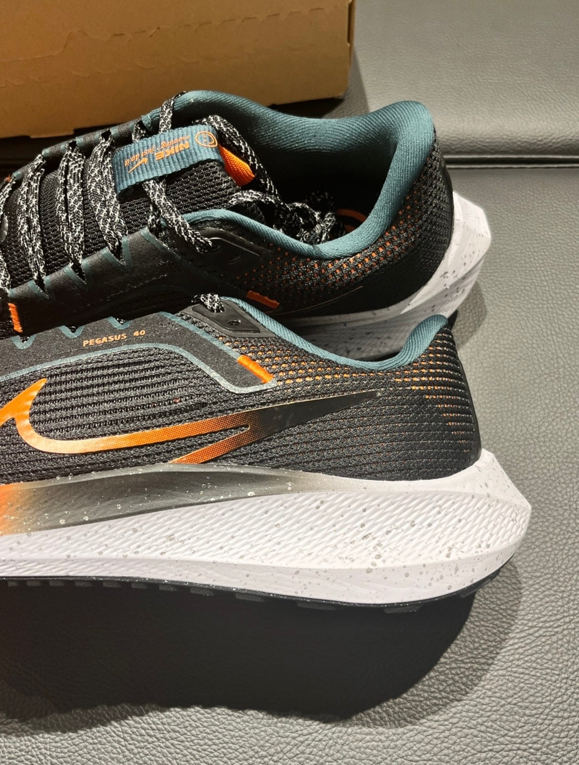 Nike Air Zoom Pegasus 40 Running Shoes Black Orange FQ8723-010