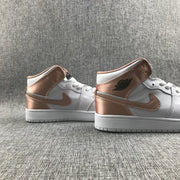 Jordan 1 Mid Rose Gold Silk Women's Sneakers 555112-190