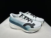 On Cloudboom Max Running Shoes in White and Lake Blue