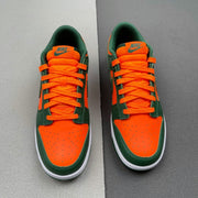Nike Dunk Low Miami Hurricanes Green and Orange DD1391-300