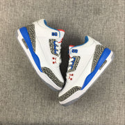 Air Jordan 3 Retro White and Blue Women's Sneakers