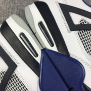Jordan Air Jordan 4 Sneakers in White, Black and Blue