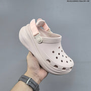 Crocs Platform Clogs with Vent Holes and Heel Straps