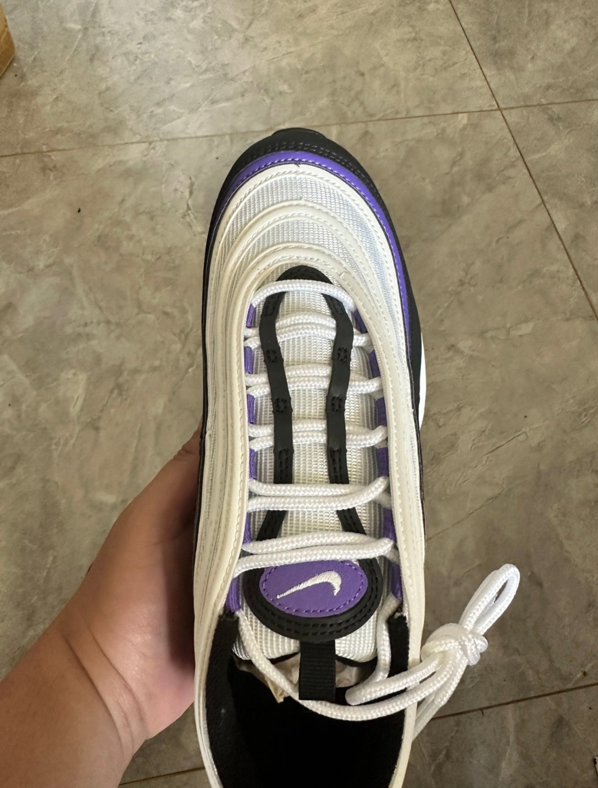 Nike Air Max 97 Sneakers Black White Purple 921826-109