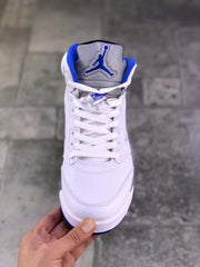 Air Jordan 5 Stealth 2.0 White Blue Sneakers 440888-140