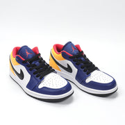 Jordan 1 Low Sneakers in Blue, White and Yellow 553558-123