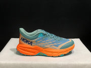 HOKA Speedgoat 5 Trail Running Shoes Blue Orange