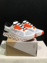 On Cloudstratus 3 Running Shoes in White and Orange