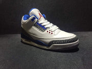 Air Jordan 3 White Blue High-Top Sneakers